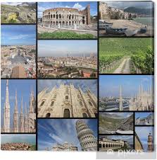 Bei crello brauchst du kein designguru zu sein, um einen guten eindruck bei freunden oder kunden zu. Leinwandbild Italien Bilder Collage Pixers Wir Leben Um Zu Verandern