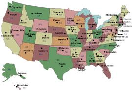 Map Of U S A With State Capitals Labeled Geography Quiz State Capitals Quiz United States Geography