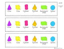 3 D Shapes Poster Pack Desk Tags Learning Shapes Interactive Math Journals