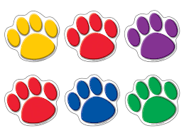 Colorful paw prints classroom decor. Paw Print Accents At Lakeshore Learning