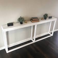 Long Narrow White Console Table White Console Table Console Table Behind Sofa Narrow Sofa Table