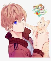 Anime Boy Cute Anime Boy With Cat 894x894 Png Download Pngkit