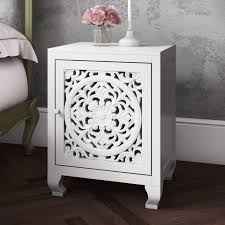 They also look great as a pair at either side of your bed, so take a look at our range today. Fraya White Bedside Table With Hand Carved Detail Furniture123