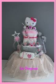 Cadeau Original Naissance Bapteme Gateau De Couches Fille Decoration Pour Enfants Par Les Choupin Gateau De Couches Fille Gateau De Couches Gateaux De Langes