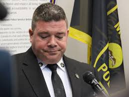 Akwesasne Mohawk Police Chief Shawn Dulude speaks