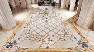 Luxury Handcrafted Marble Medallions Custom Stone Inlay Aalto Marble Inlay Marble Flooring Design Luxury Marble Flooring