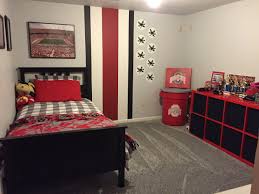 Owen S Ohio State Bedroom Furniture From Ikea Painting By Yours Truly Ohio State Bedroom Ohio State Bedroom Decor Ohio State Rooms