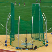 The height of the cage should be at least 3.35m Iaaf Hammer Cage With Ground Sleeves Non Certified