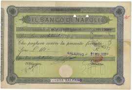 La città di salerno quotidiano di salerno e provincia. Cassa Salerno Il Banco Di Napoli Titolo Finanziario Storico Scripomuseum