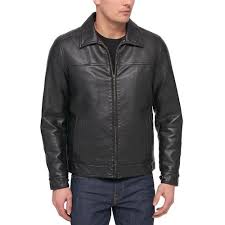 Big Tall Dockers Open Bottom Car Coat Faux Leather Jacket Men Faux Leather Bomber Jacket Tommy Hilfiger Man