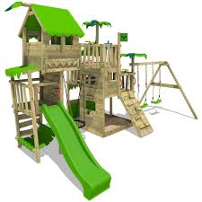 Le meilleur toboggan peut coûter cher, voire très cher. Fatmoose Aire De Jeux Portique Bois Pacificpearl Avec Balancoire Et Toboggan Vert Pomme Fatmoose Pas Cher A Prix Auchan