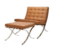 The barcelona chair is the modern chair.it first appeared at the german pavilion of the 1929 international exposition, held that year in barcelona, spain.the chair was designed by two titans of the modernist movement; Barcelona Chair And Ottoman Premium Vintage Cognac