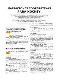 Juegos individuales para parques infantiles. Juegos Cooperativos Para Hockey