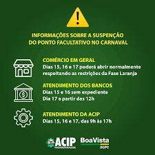 Ele consiste em dias específicos, determinados pelo governo federal e. Governador Suspende Ponto Facultativo E Comercio Abre No Carnaval Acip