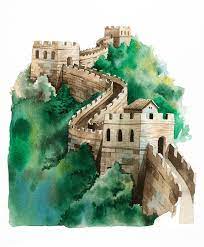 The great wall of china (长城 chángchéng ) stretches westward across the provinces and municipalities of liaoning , hebei , tianjin , beijing , inner mongolia autonomous region, shanxi , shaanxi , and ningxia autonomous region to gansu in the west. Download Premium Illustration Of The Great Wall Of China Painted By Great Wall Of China China Architecture China Art