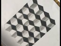 How To Draw A 3d Cube Pattern 3d Optical Illusion Step By Step Dra Optical Illusions Art Optical Illusions Drawings Optical Illusion Drawing