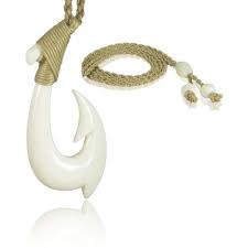 Kanakala Pacific Hawaiian Made On Maui Hand Carved Bone Fish Hook Necklace Men Our Moana Mov Fish Hook Necklace Hook Necklace Bone Carving