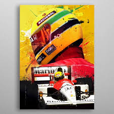 Ayrton Senna Legend F1 Poster Print By Micho Abstract Displate In 2020 Poster Art Posters Art Prints Poster Prints