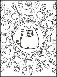 Pusheen 78 Printable Coloring Pages For Kids Cute Coloring Pages Pusheen Coloring Pages Cat Coloring Page