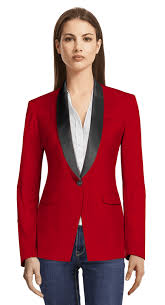 Perfect formal wear for wedding, prom, black tie, or work occasion. Intense Red One Button Tuxedo Blazer With Black Lapels 169 Sumissura