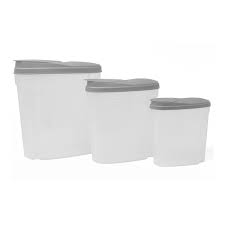 Airtight food storage containers, vtopmart 7 pieces bpa free plastic cereal containers with easy lock lids, for kitchen pantry organization and storage, include 24 labels 4.6 out of 5 stars 19,474 $27.99 $ 27. Farberware 3 Pc Cereal Containers With Pour Lids