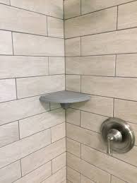 Place two spacers per side of tile, about ½ to 1 away from each corner of the tile. 8 Bathroom Shampoo Shower Corner Shelf After Tile Add On Delorean Gray In 2021 Shower Corner Shelf Shower Corner Shower Shelves