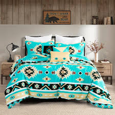 Shop wayfair for all the best queen comforters & sets. Southwestern Navajo Turquoise Western Aztec Comforter 6 Piece Set Linen Mart