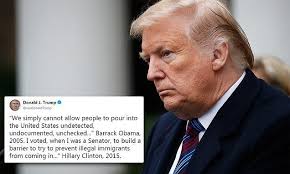 Trump Quotes Obama And Hillary Calling For Better Borders In Tweets Trump Quotes Obama Hillary Hillarious