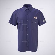 Work Shirt With Short Sleeves Mock Up Bowling Shirts Clothes Gas Station Mockup Shop Sports T Shirt Team Unifor Shirts Work Shirts Short Sleeves