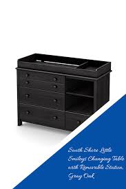 South Shore Little Smileys Changing Table With Removable Station Gray Oak Grey Oak Changing Table Oak