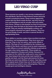 Personality Traits Of A Person Born On The Leo Virgo Cusp Consulta tu compatibilidad y el horóscopo diario.