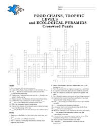 There is a student word bank and teacher answer key provided. Food Chain Crossword Fill Online Printable Fillable Blank Pdffiller