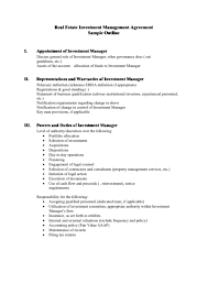 Plant maintenance (pm) and customer service. Sample Real Estate Investment Management Agreement Printable Pdf Download