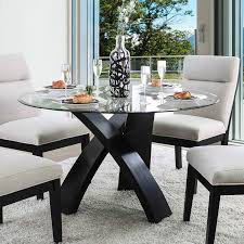 Furniture Of America Evans Round Glass Dining Table Walmart Com Glass Round Dining Table Contemporary Round Dining Table Glass Dining Table