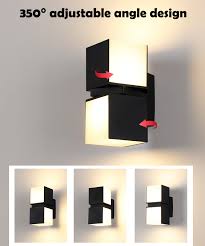 Outdoor Indoor 18w Led Wall Mount Light Fixture Waterproof Moveable Up Down Lamp Style C03137 On Sale