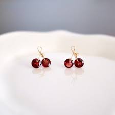 18k さくらんぼのピアス 1月誕生石 3月 再販予定 誕生石 ピアス 誕生石 ピアス