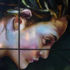 Indigo (yao), by xenia hausner, oil on dibond. Zeitgenossische Fenster In Alten Kirchen Monumente Online
