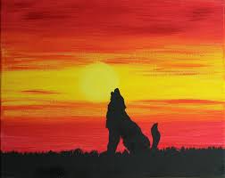 Color pencil or oil pastel. Word Weaver Art Animals In Silhouette At Sunset Kid Project