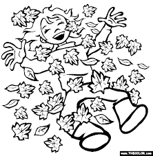 Free printable fall color sheets for kids that you can print out and color. Fall Online Coloring Pages