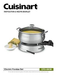 Bella 1.5qt slow cooker, stainless steel. Electric Fondue Set Cfo 50cb Instruction Amp Recipe Booklet Manualzz