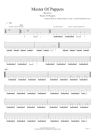Apr 01, 2020 · master of puppets tab by metallica. Metallica Master Of Puppets