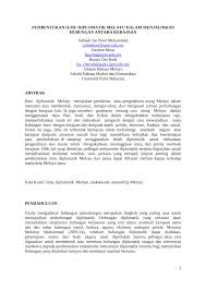 Pdf Pembinaan Ilmu Diplomatik Melayu Dalam Menjalin Hubungan Diplomatik Antara Kerajaan