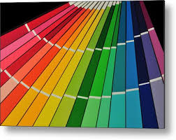 Full Rainbow Of Paint Color Chart Fan Deck Metal Print