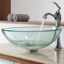 Love The Sinks On Top Of The Counter Glass Bowl Sink Bathroom Sink Bowls Glass Vessel Sinks
