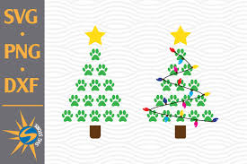Download Paw Christmas Tree Graphic By Svgstoreshop Creative Fabrica PSD Mockup Templates