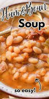 Ham And Bean Soup Navy Bean Soup Ham And Bean Soup Ham And Beans Bean Soup Recipes