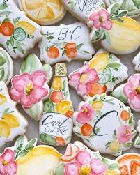 The Cutest Pre Wedding Gift Ideas For Brides And Bridesmaids Ruffled Watercolor Cookies Wedding Cookies Custom Cookies