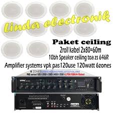 It features spring clamp mechanism for easy speaker mounting to the ceiling. Paket Speaker Ceiling Toa Zs 646r Amplifier Systems Vpk Pas120use Lazada Indonesia