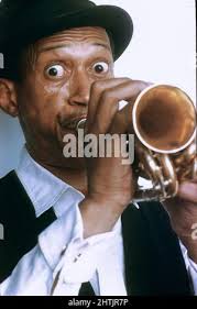 A posed portrait of the late trumpet, jazz musician and pocket trump player Don  Cherry in 1983 in Brooklyn, New York Stock Photo