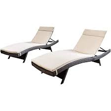 Luxury outdoor chaise lounges from castelle. Amazon Com Christopher Knight Home 301185 Salem Outdoor Chaise Lounge Grey Red Garden Outdoor